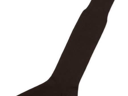 ALTO Milano Brown Cashmere Blend Knit Long Calf Length Socks Online