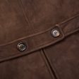 BRUNELLO CUCINELLI Brown Fur Lined Suede Mid Length Leather Jacket Coat NEW US L Hot on Sale