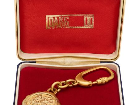 DAKS London Gold  Crest  Vintage Keyrings In The Original Box Online now