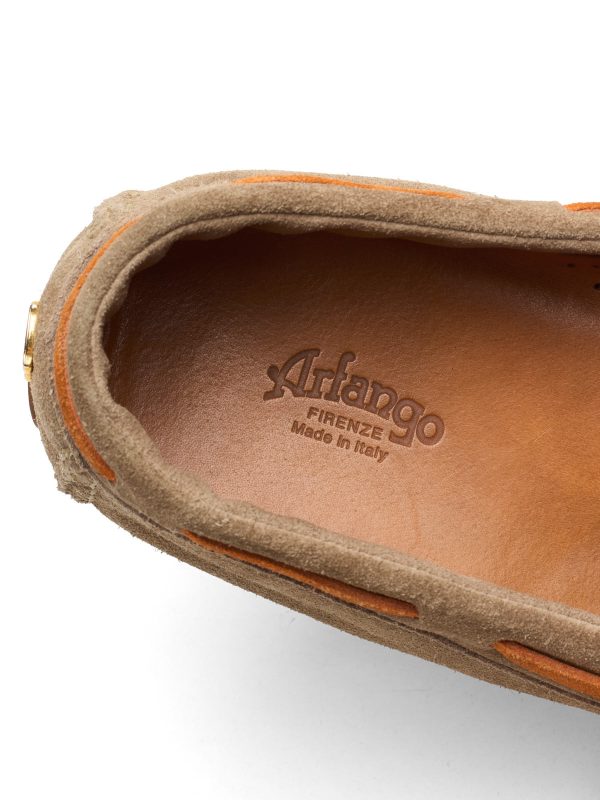 ARFANGO Firenze Tan Suede Leather Driving Moccasin EU 9.5 US 10.5 For Cheap