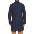 BOGLIOLI Milano Blue Wool Flannel Unlined Over Coat NEW on Sale