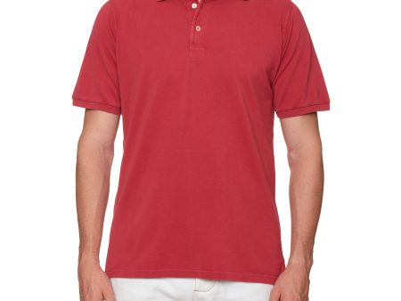 FEDELI  North  Brick Red Cotton Pique Short Sleeve Polo Shirt EU 50 NEW US M For Cheap