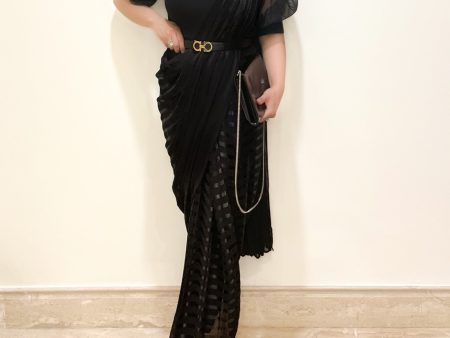 All Black Sari For Sale