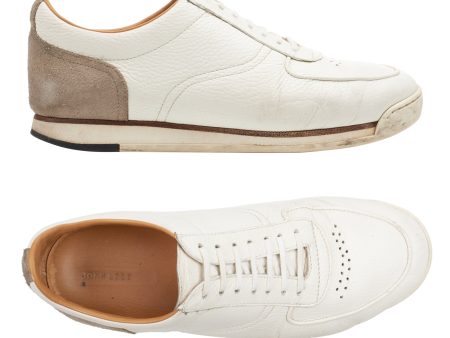 JOHN LOBB  Porth  White Full Grain Leather Lace-up Sneakers Shoes UK 7.5 US 8.5 Online Sale