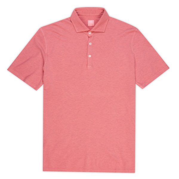 FEDELI Tommy Heather Punch Pink Cotton Short Sleeve Pique Polo Shirt NEW Fashion