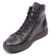 KITON Black Calfskin Leather High-Top Sneaker Boots Shoes NEW with Box Fashion