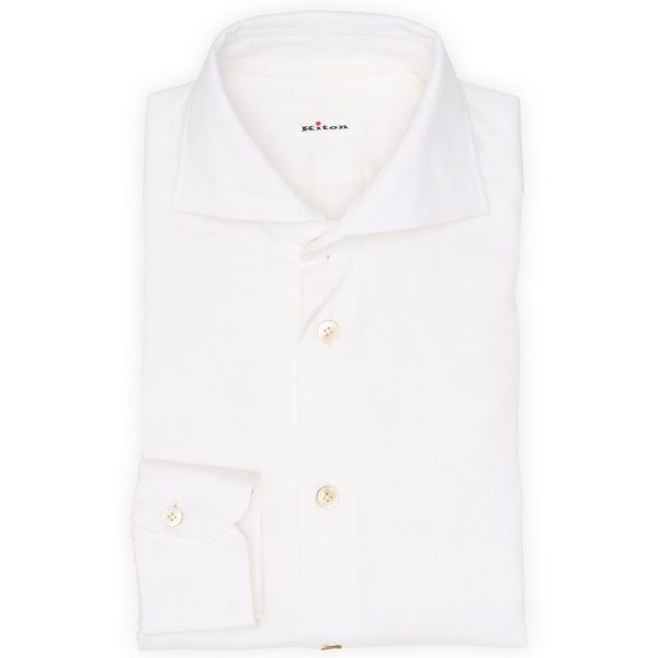 KITON Napoli Handmade White Oxford Cotton Dress Shirt EU 39 NEW US 15.5 Online Sale