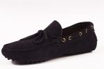 KITON NAPOLI Navy Blue Suede Loafers Driving Car Shoes Moccasins NEW Online