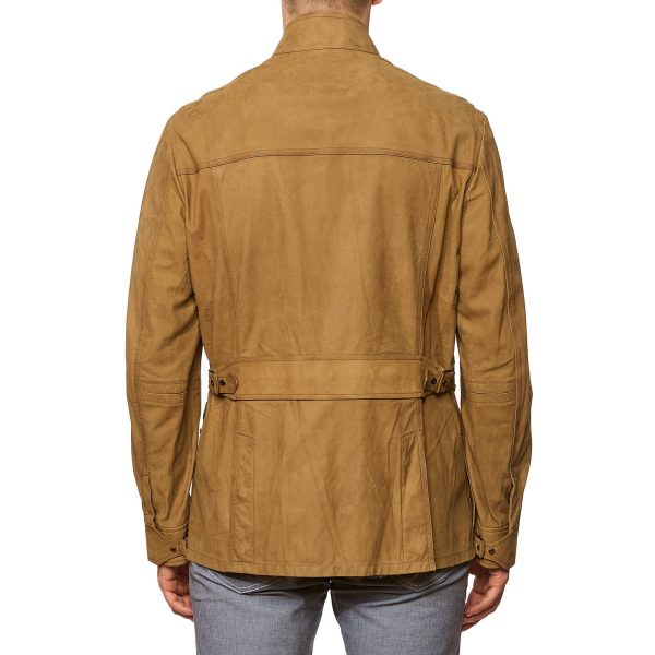 BERLUTI Paris Beige Calfskin Leather Unlined Field Jacket EU 50 NEW US M Supply