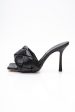 BOTTEGA VENETA Black Nappa Maxi Intrecciato Lido 90mm Mule Sandals 38 on Sale