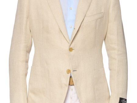 BELVEST  Jacketinthebox  Tan Hopsack Hemp-Silk-Linen Jacket 56 NEW US 46 For Cheap