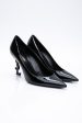 SAINT LAURENT Black Patent Leather Opyum Monogramme Heels 39.5 Fashion