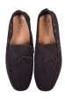 KITON NAPOLI Navy Blue Suede Loafers Driving Car Shoes Moccasins NEW Online