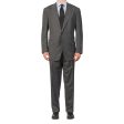 D AVENZA for ACCADEMYA Handmade Gray Striped Wool Suit EU 60 NEW US 50 on Sale