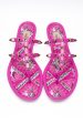 VALENTINO GARAVANI Fuchsia Thongs Jelly Rockstud Flat Sandals 41 (New) Discount