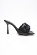 BOTTEGA VENETA Black Nappa Maxi Intrecciato Lido 90mm Mule Sandals 38 on Sale