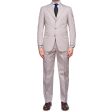 CASTANGIA 1850 Gray Striped Cotton Summer-Spring Suit EU 48 NEW US 38 For Sale