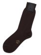 ALTO Milano Brown Cotton Knit Mid Calf Length Socks Online Hot Sale