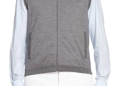 CORNELIANI ID Gray Virgin Wool Vest EU 50 NEW US M Foldaway Pocket Online Hot Sale