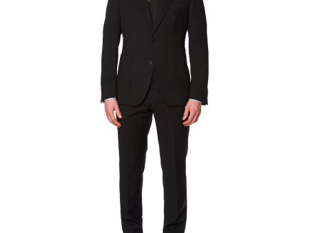 SARTORIA PARTENOPEA Black Super 130 s Wool Unlined Suit NEW Current Model For Sale