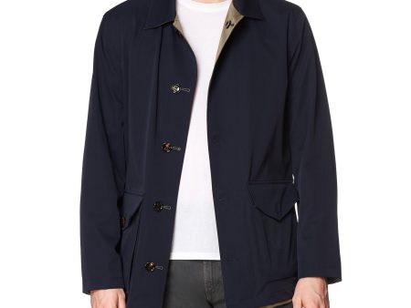 KITON KIRED  Bart2  Navy Blue-Olive Reversible Rain Field Jacket Blouson Discount