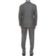 CESARE ATTOLINI Gray Striped Lambswool Cashmere Flannel Soft Suit 52 NEW US 42 on Sale