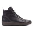 KITON Black Calfskin Leather High-Top Sneaker Boots Shoes NEW with Box Fashion