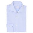 KITON Napoli Handmade Blue Oxford Cotton Dress Shirt EU 39 NEW US 15.5 For Sale