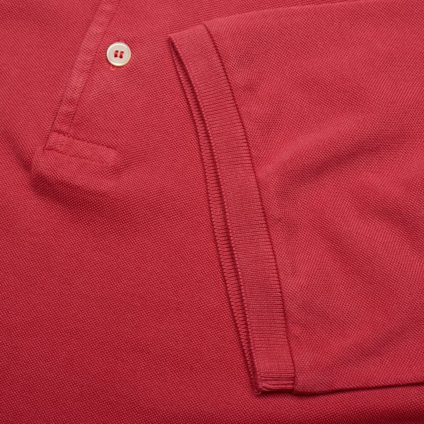 FEDELI  North  Brick Red Cotton Pique Short Sleeve Polo Shirt EU 50 NEW US M For Cheap