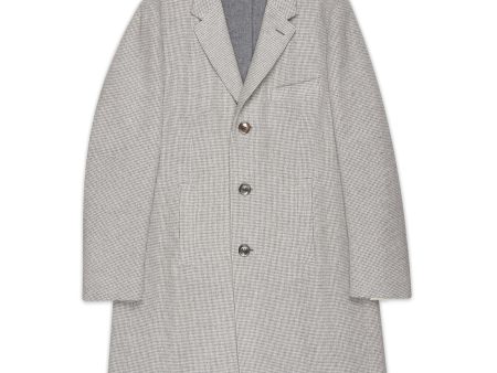 D AVENZA Handmade Gray Houndstooth Wool-Cashmere Coat EU 50 NEW US 40 For Discount