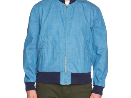 LEVI S Vintage Clothing LVC LIGHTER BLUES Blue Cotton Tanker Bomber Jacket US L Online now