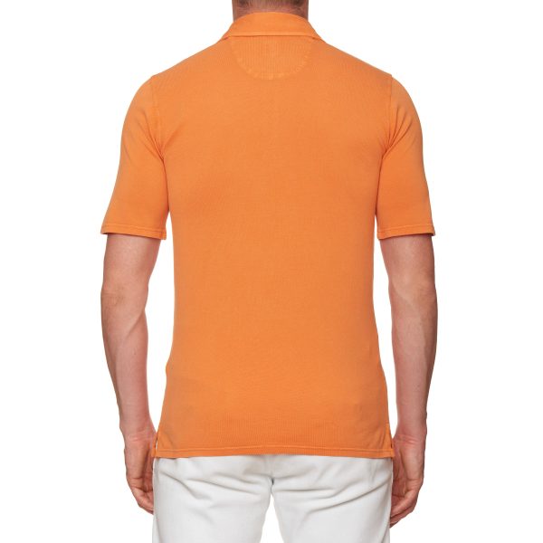 FEDELI  Jack  Orange Cotton Short Sleeve Pique Polo Shirt EU 48 NEW US S Online Hot Sale