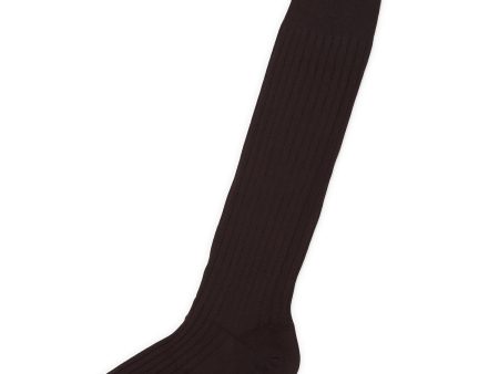 ALTO Milano Brown Scottish Cotton Knit Long Length Socks Fashion