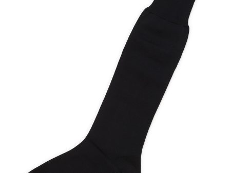 ALTO Milano Black Cotton Knit Long Calf Length Socks Hot on Sale