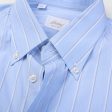 BRIONI Blue Striped Cotton Poplin Button-Down Dress Shirt EU 42 NEW US 16.5 Cheap