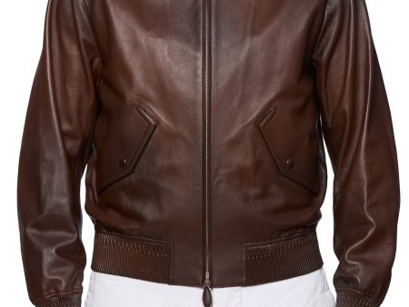 BERLUTI Paris Brown Patina Leather Bomber Jacket EU R52 NEW US L Discount