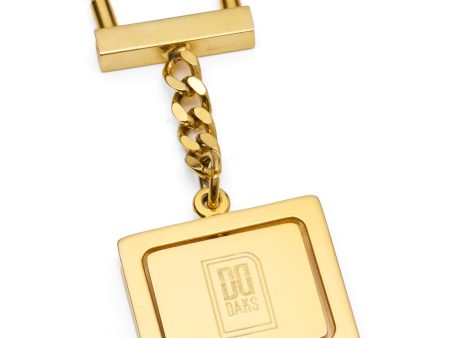 DAKS London Gold Tone Vintage Twister Key Holder Keyring NOS Online now