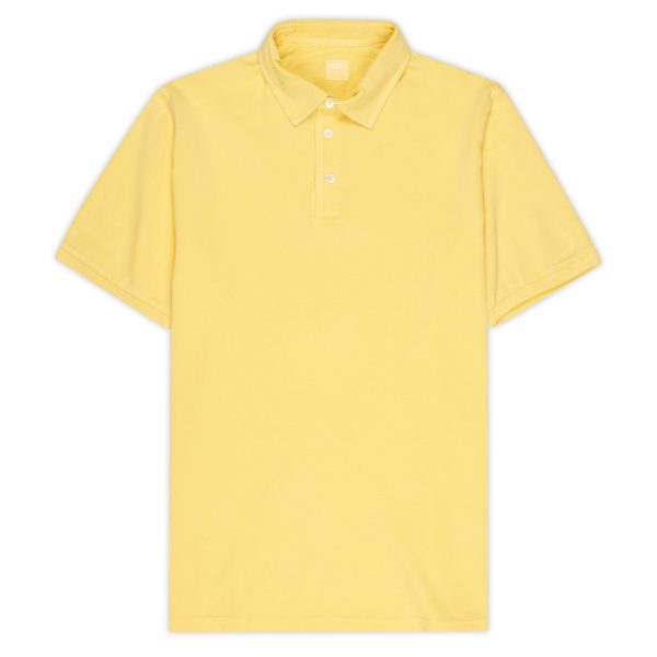 FEDELI  North  Yellow Cotton Pique Short Sleeve Polo Shirt 56 NEW 2XL Slim Fit Online Hot Sale