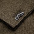 BOGLIOLI Milano Green Herringbone Wool Blend Unlined Coat EU 50 NEW US 40 For Sale