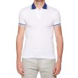 FEDELI White Cotton Jersey Frosted Short Sleeve Polo Shirt 46 NEW XS Slim For Discount