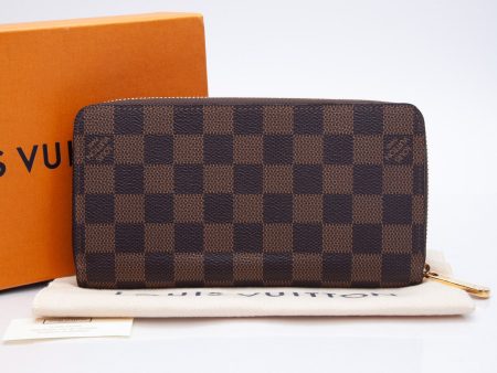 LOUIS VUITTON Damier Ebene Zippy Long Wallet Hot on Sale