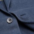 BOGLIOLI Milano Blue Wool Flannel Unlined Over Coat NEW on Sale