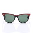 Vintage B&L RAY BAN Wayfarer II W0492 Copper Red Black Sunglasses Street Neat Hot on Sale