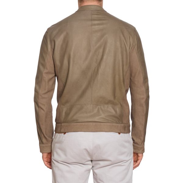 SERAPHIN Taupe Lamb Suede Leather Unlined Jacket FR 50 US M Online Sale