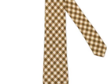 MATTABISCH for VANNUCCI Olive Plaid Cashmere Tie NEW Online Sale