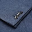 BOGLIOLI Milano Blue Wool Flannel Unlined Over Coat NEW on Sale