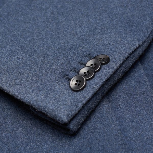 BOGLIOLI Milano Blue Wool Flannel Unlined Over Coat NEW on Sale