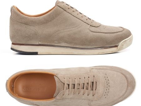 JOHN LOBB  Porth  Light Gray Suede Leather Lace-up Sneakers Shoes UK 7.5 US 8.5 Sale