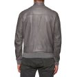 SERAPHIN Gray Lamb Leather Unlined Bomber Jacket FR 50 US M Online Sale