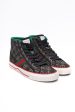 GUCCI Black Tennis 1977 High- Top Sneakers GG Canvas 39.5 Online now